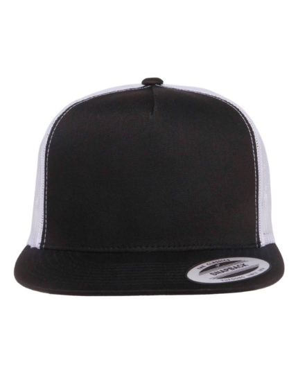 Black yp classics 6006 trucker cap front view