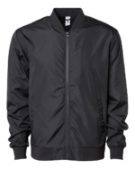 Black exp52bmr bomber jacket front view