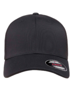 Black flexfit 6533 ultrafiber mesh cap front view