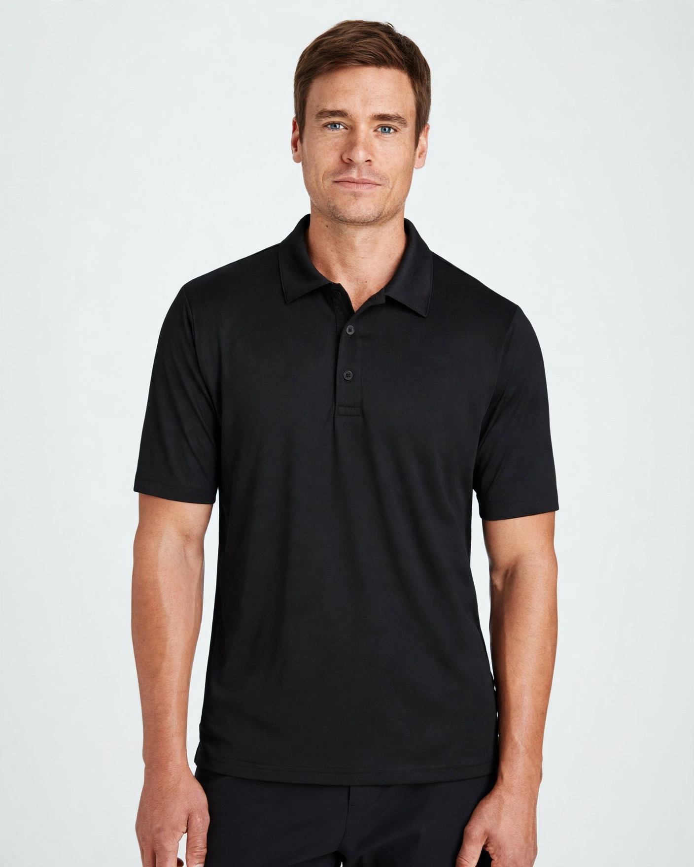 team-365-polo-tt51_male-1_black Team 365 Men's Zone Performance Polo - TT51 - Image 1